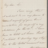 Henry Goulburn to "My dear Sir," autograph letter signed