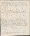 William Mark to M.A. Waters, letter signed (copy)