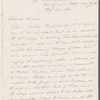 William Wood to Jane Porter, autograph letter signed