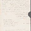 William Wood to Jane Porter, autograph letter signed