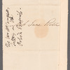 Sir James Campbell to Jane Porter, autograph letter signed