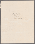 Diana Anne Hamlyn-Williams, Lady Hamlyn-Williams to [Miss? Porter], autograph note signed