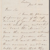 Nicholas Aylward Vigors to Robert Ker Porter, autograph letter signed