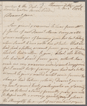 Lady Sophia Fitzgerald to Jane Porter, autograph letter signed