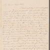 Miss J. B. James to Jane Porter, autograph letter signed