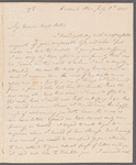Miss J. B. James to Jane Porter, autograph letter signed
