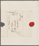 Sir Charles Throckmorton to Jane Porter, autograph letter signed