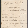 William Alexander Mackinnon to Jane Porter, autograph letter signed