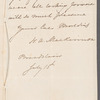 William Alexander Mackinnon to Jane Porter, autograph letter signed