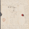 Mary Skinner to Jane Porter, autograph letter signed