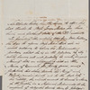 Sir Charles Forbes to Jane Porter, autograph letter third person