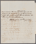 Sir Charles Forbes to Jane Porter, autograph letter third person