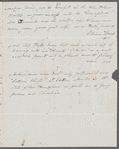 William Wood to Jane Porter, autograph letter signed