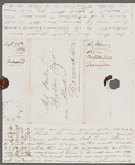 Alicia Lefanu to Jane Porter, autograph letter signed