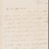 Sir Belford Hinton Wilson to Jane Porter, autograph letter signed