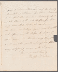 Sir Belford Hinton Wilson to Jane Porter, autograph letter signed