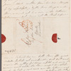 Sir Belford Hinton Wilson to Jane Porter, autograph letter signed