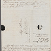 Anna Middleton to Jane Porter, autograph letter signed