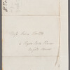 Aaron Vail to Jane Porter, letter cover (empty)