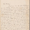 Alexander Keith to Jane Porter, autograph letter signed