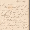 Thomas Singleton to Jane Porter, autograph letter signed