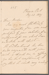 Thomas Singleton to Jane Porter, autograph letter signed