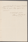Henry Rolleston to Robert Ker Porter, autograph letter signed