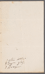 William Henry Kempster to Mrs. Porter, autograph letter third person