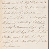 William Henry Kempster to Miss Porter, autograph letter third person