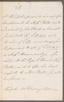 William Henry Kempster to Miss Porter, autograph letter third person