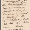 Catherine Maria Bury, Lady Charleville to Miss Porter, autograph letter signed