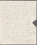 Francis Hawkins to Robert Ker Porter, autograph letter signed
