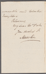 George FitzClarence, Lord Munster to Mrs. Porter, autograph letter signed