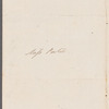 Henry Rolleston to Miss Porter, autograph letter signed