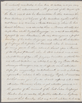 Christopher Augustus Fearon to Miss Porter, autograph letter signed