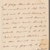 Sir George Thomas Staunton to Miss Porter, autograph letter third person