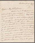 Sarah Elizabeth Utterson to Jane Porter, autograph letter signed