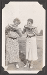 Album page with mounted photograph of Georgia Lloyd and Edith Wynner