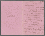 M. A. Herbert to Jane Porter, autograph letter signed