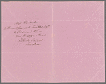 M. A. Herbert to Jane Porter, autograph letter signed