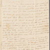 Selina Davenport to Jane Porter, autograph letter signed