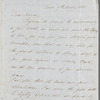John Spriggs Morss Churchill to Jane Porter, autograph letter signed