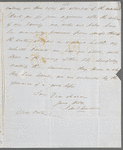 John Spriggs Morss Churchill to Jane Porter, autograph letter signed