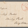 Rev. Thomas Cooke to Jane Porter, autograph letter signed