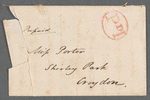 Rev. Thomas Cooke to Jane Porter, autograph letter signed