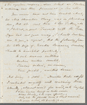 Rev. Thomas Cooke to Jane Porter, autograph letter signed