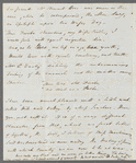 Rev. Thomas Cooke to Jane Porter, autograph letter signed