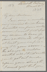 Mary Frances Howley to Jane Porter, autograph letter signed