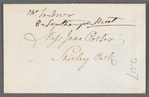John Landseer to Jane Porter, autograph letter signed