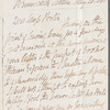 T. R. Jefferson to Jane Porter, autograph letter signed